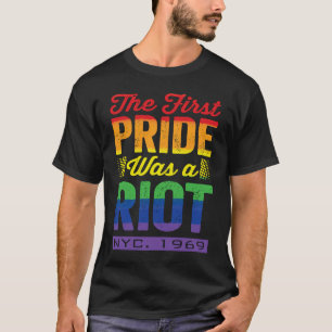 Eerste Pride Was Een Rel LGBT 50e Verjaardag Steen T-shirt