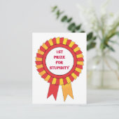 eerste prijs voor stomheid briefkaart (Staand voorkant)