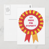 eerste prijs voor stomheid briefkaart (Voorkant / Achterkant)