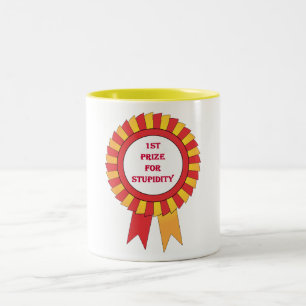 eerste prijs voor stomheid tweekleurige koffiemok