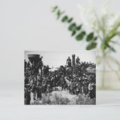 Eerste Promontory-top over de Transcontinentale Sp Briefkaart (Staand voorkant)