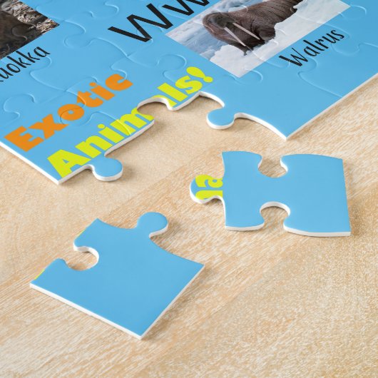 Eerste puzzel van het kind - ABC van exotische die (Zijkant)