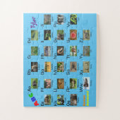 Eerste puzzel van het kind - ABC van exotische die Legpuzzel (Verticaal)