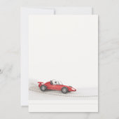 Eerste raceauto 1e verjaardag kaart (Achterkant)