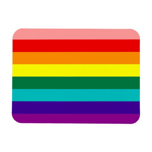Eerste Rainbow Gay Pride Flag Premium Magnet Magneet (Horizontaal)