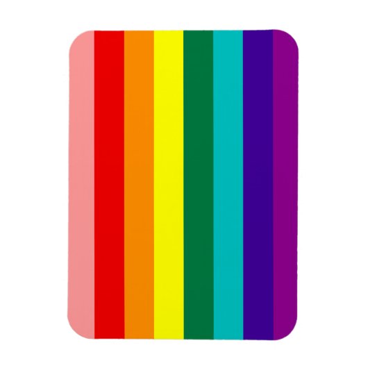 Eerste Rainbow Gay Pride Flag Premium Magnet Magneet (Verticaal)