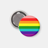 Eerste Rainbow Gay Pride Vlaggenmagneet Magneet (Voorkant / Achterkant)