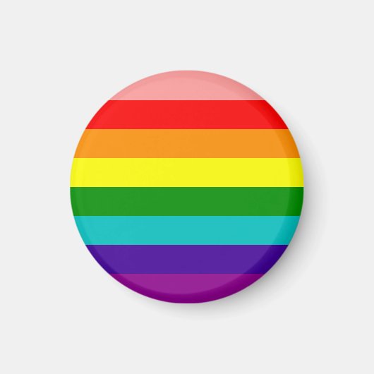 Eerste Rainbow Gay Pride Vlaggenmagneet Magneet (Voorkant)