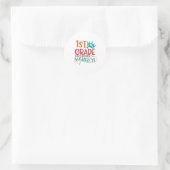 Eerste rang Nailing it, 1e graad Voltooid Ronde Sticker (Tas)