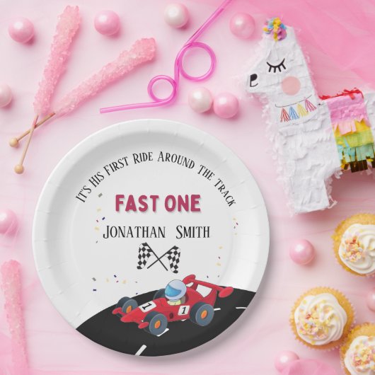 Eerste rangeerwagen papieren bordje (Feest)