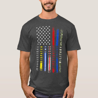 Eerste reactie Hero Flag Nurse politie brand T-shirt