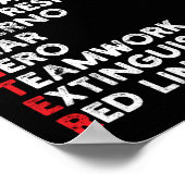 Eerste reactiveringsbrandblusapparaat Thin Red Lin Poster (Hoek)