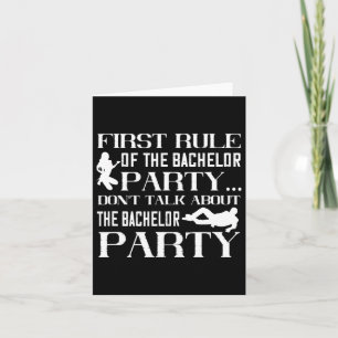 Eerste Regel Stag Groomsmen Groom Wedding Bachelor Kaart