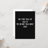 Eerste regel van de nieuwe jaren 2021 kaart (Voorkant / Achterkant in situ)