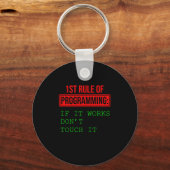 Eerste regel van de programmeerprogrammeur Coder G Sleutelhanger (Voorkant)