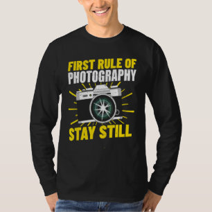 Eerste Regel Van Fotografie Cameraman Fotograaf T-shirt