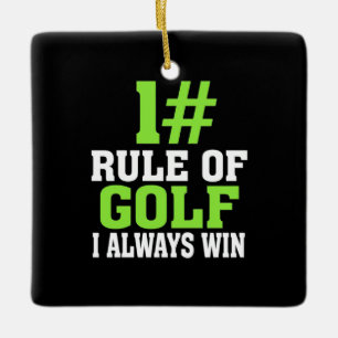 Eerste regel van Golf Keramisch Ornament