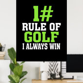 Eerste regel van Golf Poster (Thuiskantoor)
