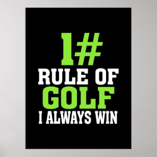 Eerste regel van Golf Poster
