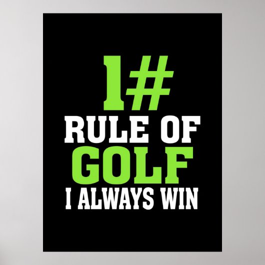 Eerste regel van Golf Poster (Voorkant)