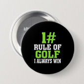 Eerste regel van Golf Ronde Button 7,6 Cm (Voorkant /achterkant)