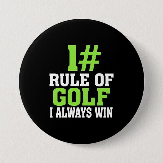 Eerste regel van Golf Ronde Button 7,6 Cm (Voorkant)