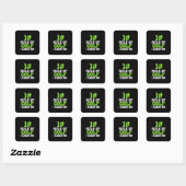Eerste regel van Golf Vierkante Sticker (Vel)