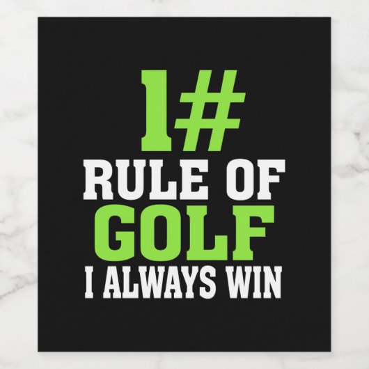 Eerste regel van Golf Wijn Etiket (Enkel label)