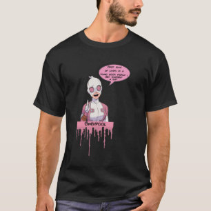 eerste regel van gwenpool - roze druppelen t-shirt