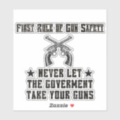 Eerste regel van het Pistool Veiligheid 2e wijzigi Sticker (Vel)