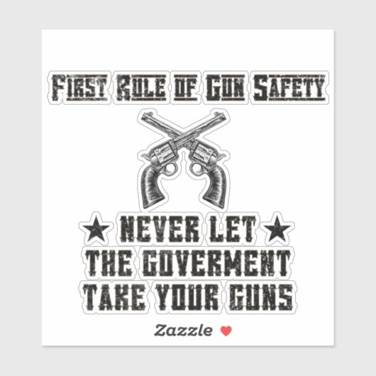 Eerste regel van het Pistool Veiligheid 2e wijzigi Sticker (Vel)