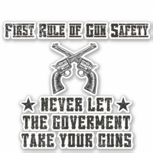 Eerste regel van het Pistool Veiligheid 2e wijzigi Sticker (Voorkant)