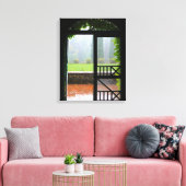 Eerste Regen, Ivy en baksteen verpakt Canvas (Insitu (Woonkamer))