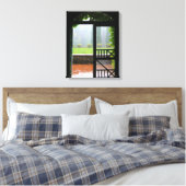 Eerste Regen, Ivy en baksteen verpakt Canvas Afdruk (Insitu (Slaapkamer))