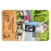 Eerste reis als Family Keepsake & Custom 4 foto's Magneet (Horizontaal)