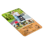 Eerste reis als Family Keepsake & Custom 4 foto's Magneet (Rechterzijde)