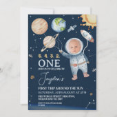 Eerste reis in de ruimte rond de 1e verjaardag van kaart (Voorkant)