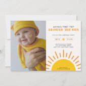 Eerste reis rond de 1 e verjaardag van de Zon Foto Kaart (Voorkant)