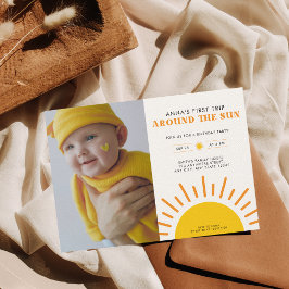 Eerste reis rond de 1 e verjaardag van de Zon Foto Kaart