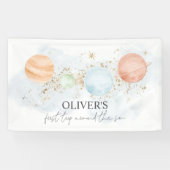 Eerste reis rond de achtergrond van de zonnebanner spandoek (Horizontaal)