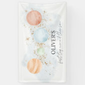 Eerste reis rond de achtergrond van de zonnebanner spandoek (Verticaal)