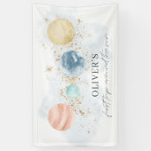 Eerste reis rond de achtergrond van de zonnebanner spandoek (Verticaal)