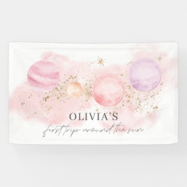 Eerste reis rond de achtergrond van de zonnebanner spandoek