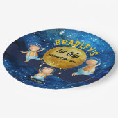 Eerste reis rond de borden van het zondag verjaard papieren bordje (Gekanteld)