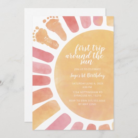 Eerste reis rond de Eerste Uitnodiging van de Zon  (Voorkant / Achterkant)