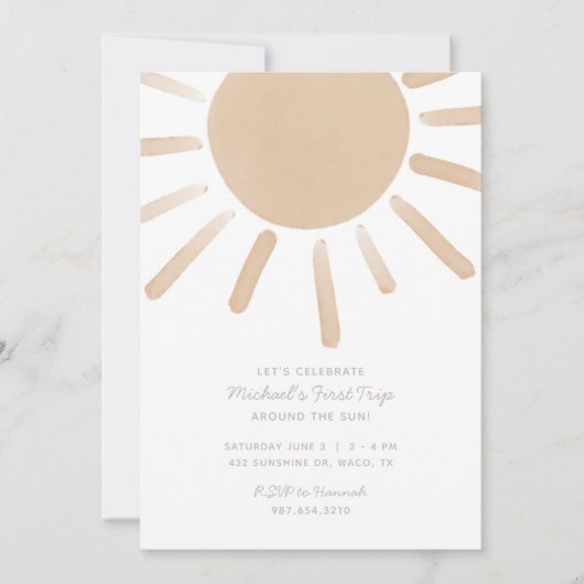 Eerste reis rond de Eerste Uitnodiging van de Zon (Voorkant)