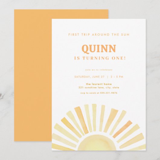 Eerste reis rond de Eerste Uitnodiging van de Zon  (Voorkant / Achterkant)