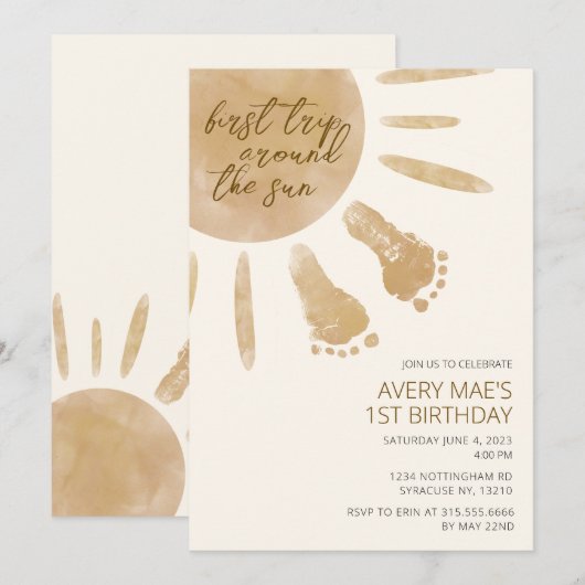 Eerste reis rond de Eerste Uitnodiging van de Zon (Voorkant / Achterkant)