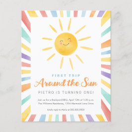 Eerste reis rond de Eerste Uitnodiging van de Zon  Flyer