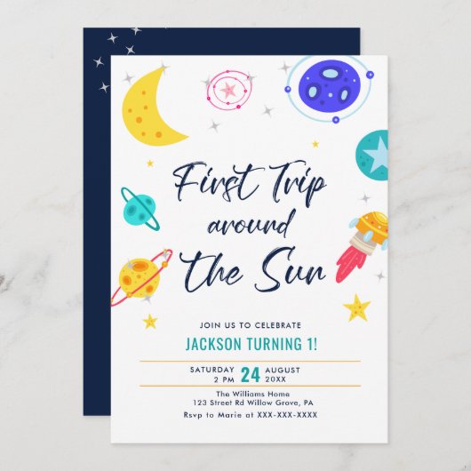 Eerste reis rond de eerste uitnodiging van de zond (Voorkant / Achterkant)